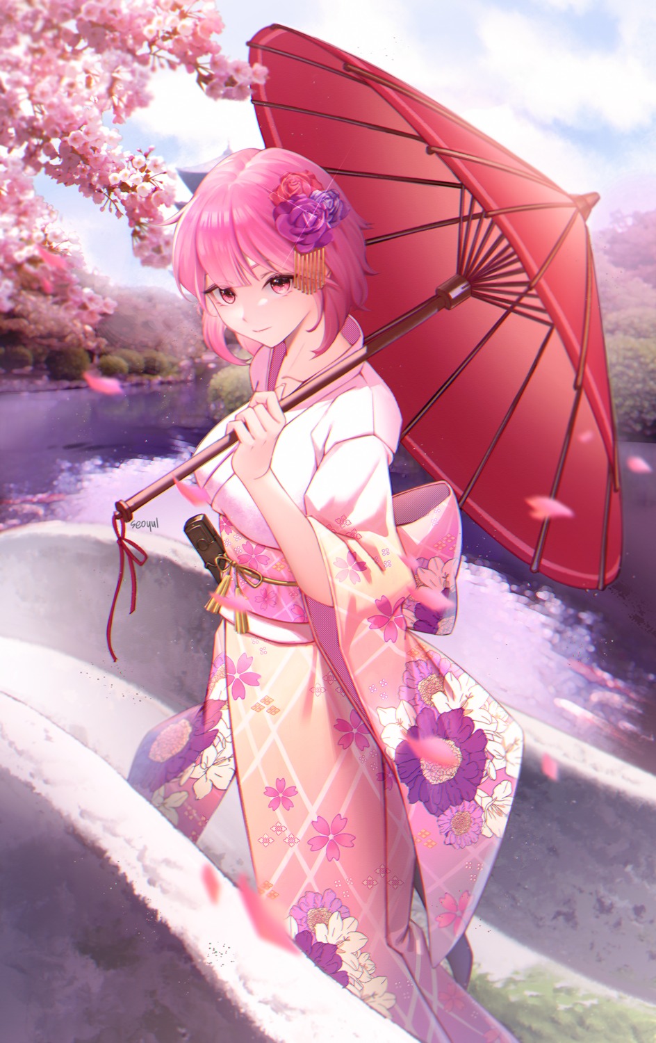 Seoyul Artist Revision Kimono Sword Umbrella 834202 Yande Re